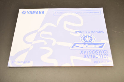 OEM Yamaha LIT-11626-22-58 Owner's Manual 09 STAR XV19CY/CSY/C NOS