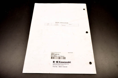 OEM Kawasaki 99931-1525-01 Assembly & Preparation Manual KX450F