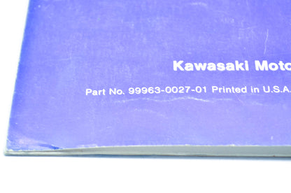 OEM Kawasaki 99963-0027-01 Service Manual Supplement KZ400H1