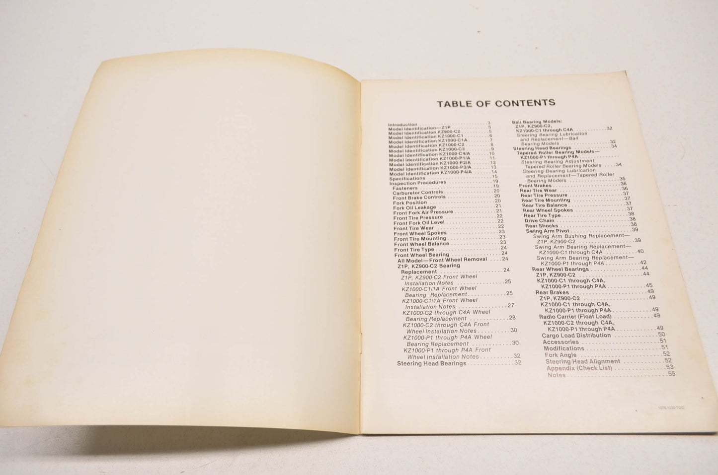 OEM Kawasaki 99963-0058-01 1975-1985 Police Configuration Manual