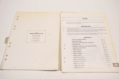 OEM Kawasaki 99500-44010-03E GN400 Supplementary Service Manual