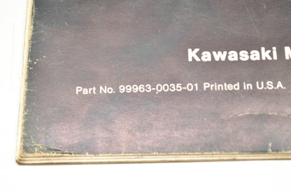OEM Kawasaki 99963-0035-01 Service Manual Supplement KZ1000G1