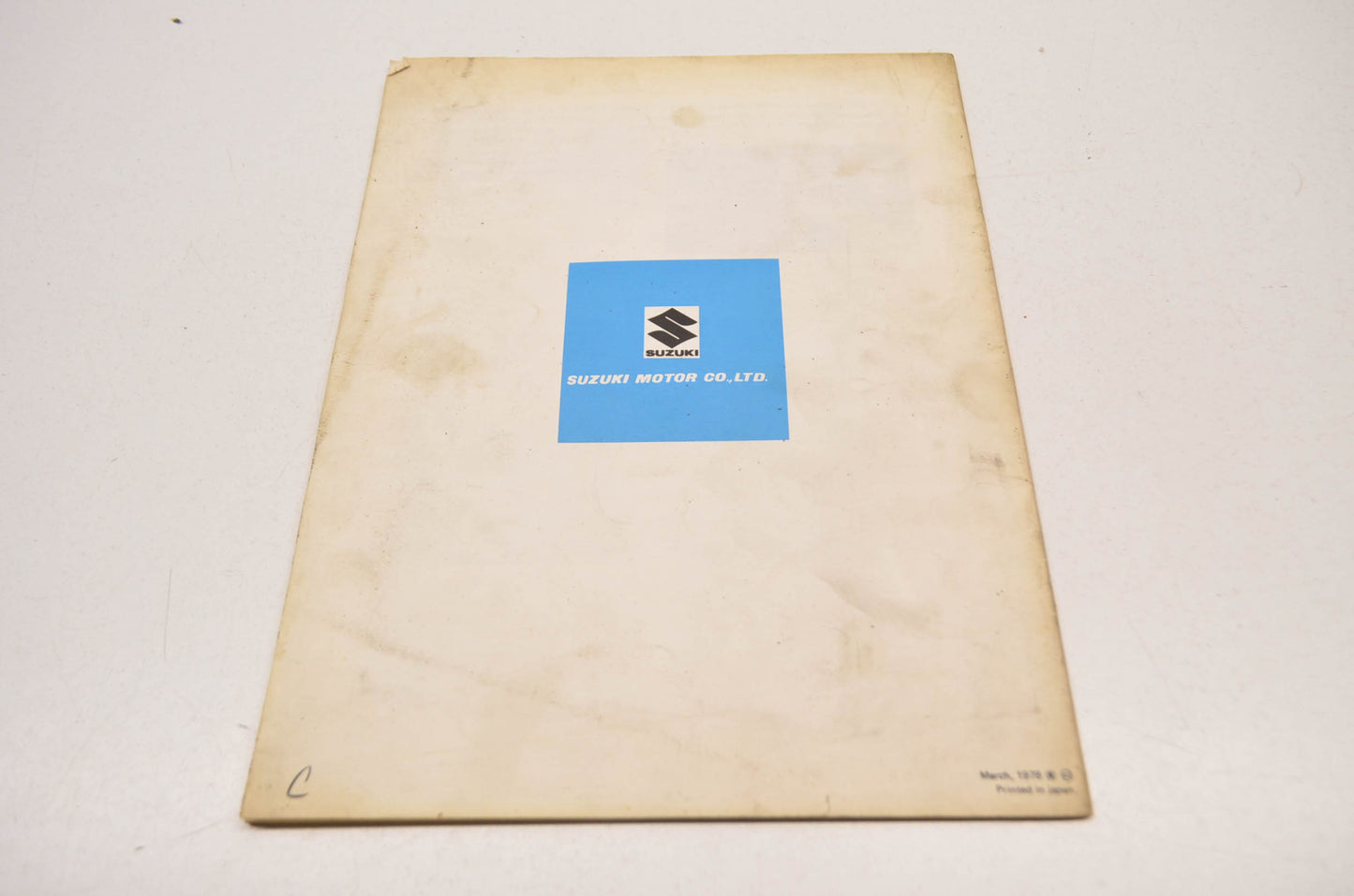 OEM Suzuki 1978 GS400 Emission Control Supplement