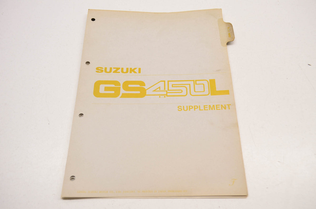 OEM Suzuki 99000-85602-1E3 GS450L Service Manual Supplement