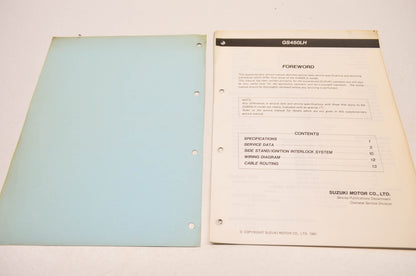 OEM Suzuki 99501-34060-03E GS450LH Supplementary Service Manual
