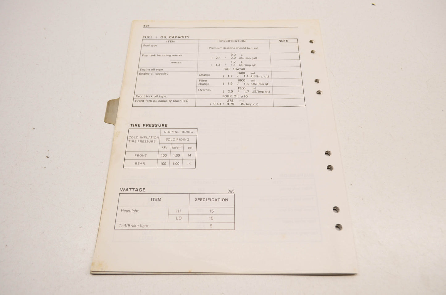 OEM Suzuki 99500-44010-03E DR400 Supplementary Service Manual