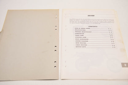 OEM Suzuki 99500-44010-03E DR400 Supplementary Service Manual