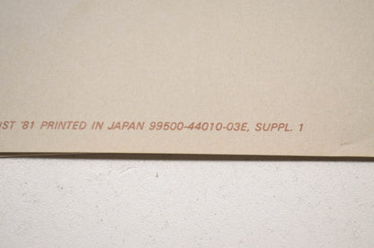 OEM Suzuki 99500-44010-03E DR400 Supplementary Service Manual