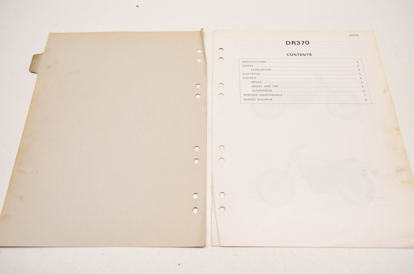 OEM Suzuki 99500-44010-03E DR370 Supplementary Service Manual