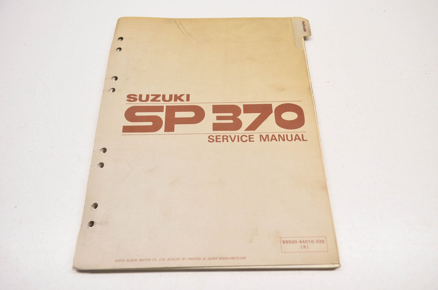 OEM Suzuki SP370 Service Manual