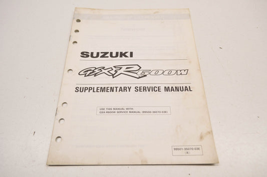 OEM Suzuki 99501-35070-03E R600W Service Manual