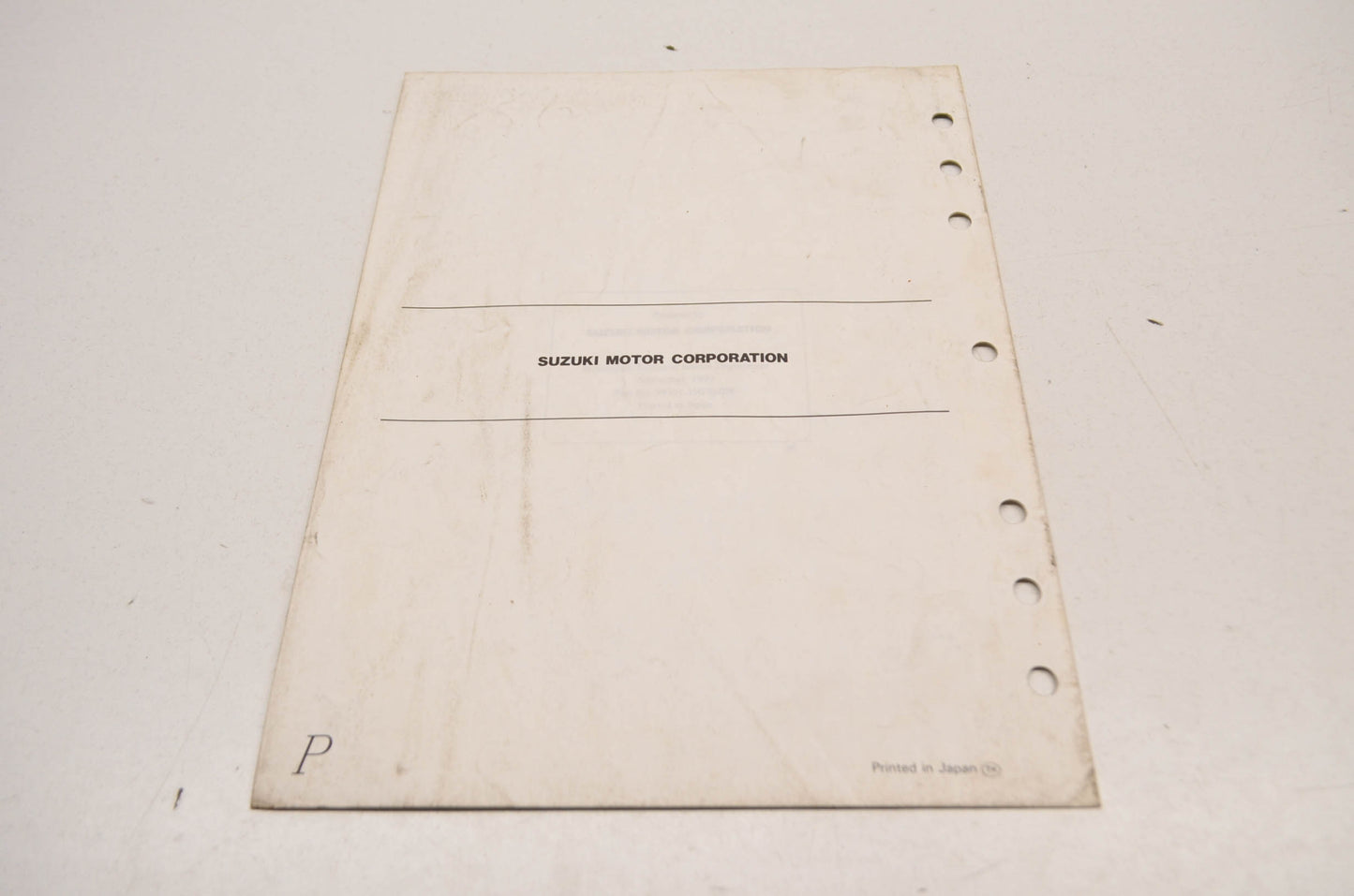 OEM Suzuki 99501-35070-03E R600W Service Manual