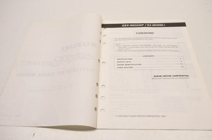 OEM Suzuki 99501-35070-03E R600W Service Manual