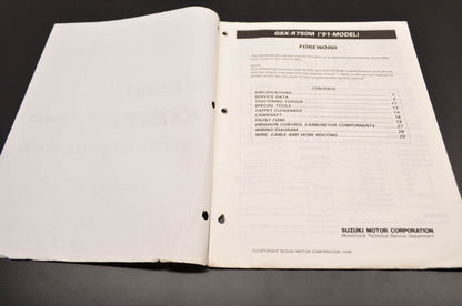OEM Suzuki 99501-37130-03E GSXR750 Supplementary Service Manual