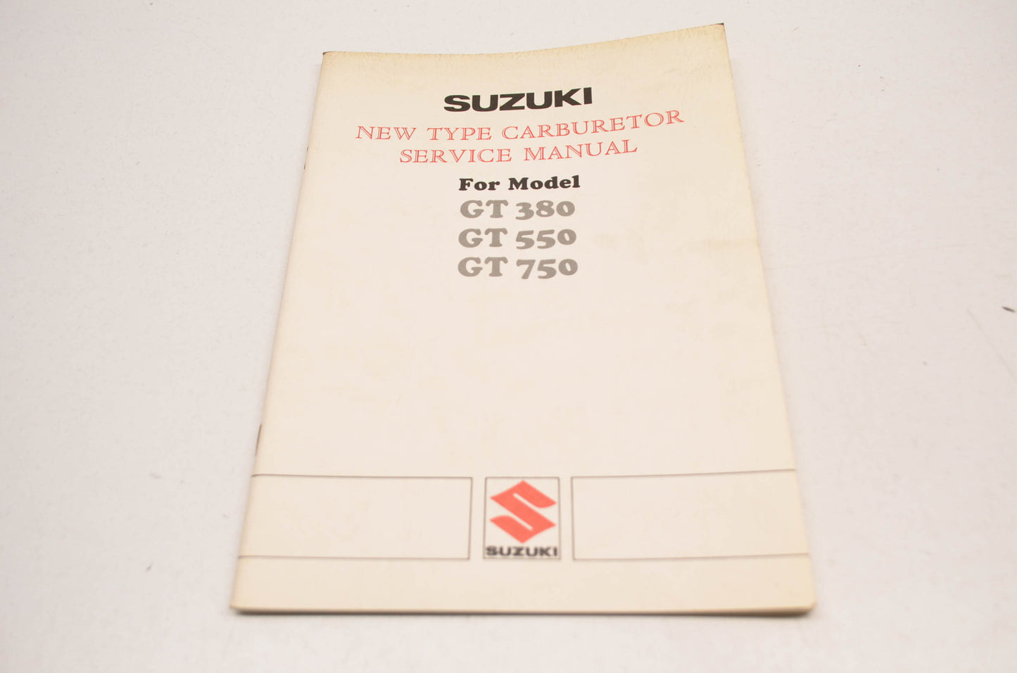 New OEM Suzuki GT380 GT550 GT750 Carburetor Service Manual NOS