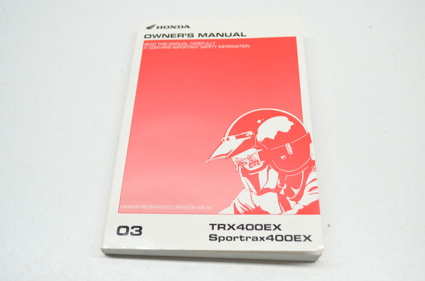 New OEM Honda TRX400EX Sportrax400EX Owner's Manual NOS