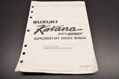 OEM Suzuki 99501-35060-03E Katana GSX600F Supplementary Service Manual