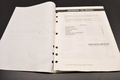 OEM Suzuki 99501-35060-03E Katana GSX600F Supplementary Service Manual