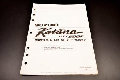 OEM Suzuki 99501-35050-03E Katana GSX600F Supplementary Service Manual