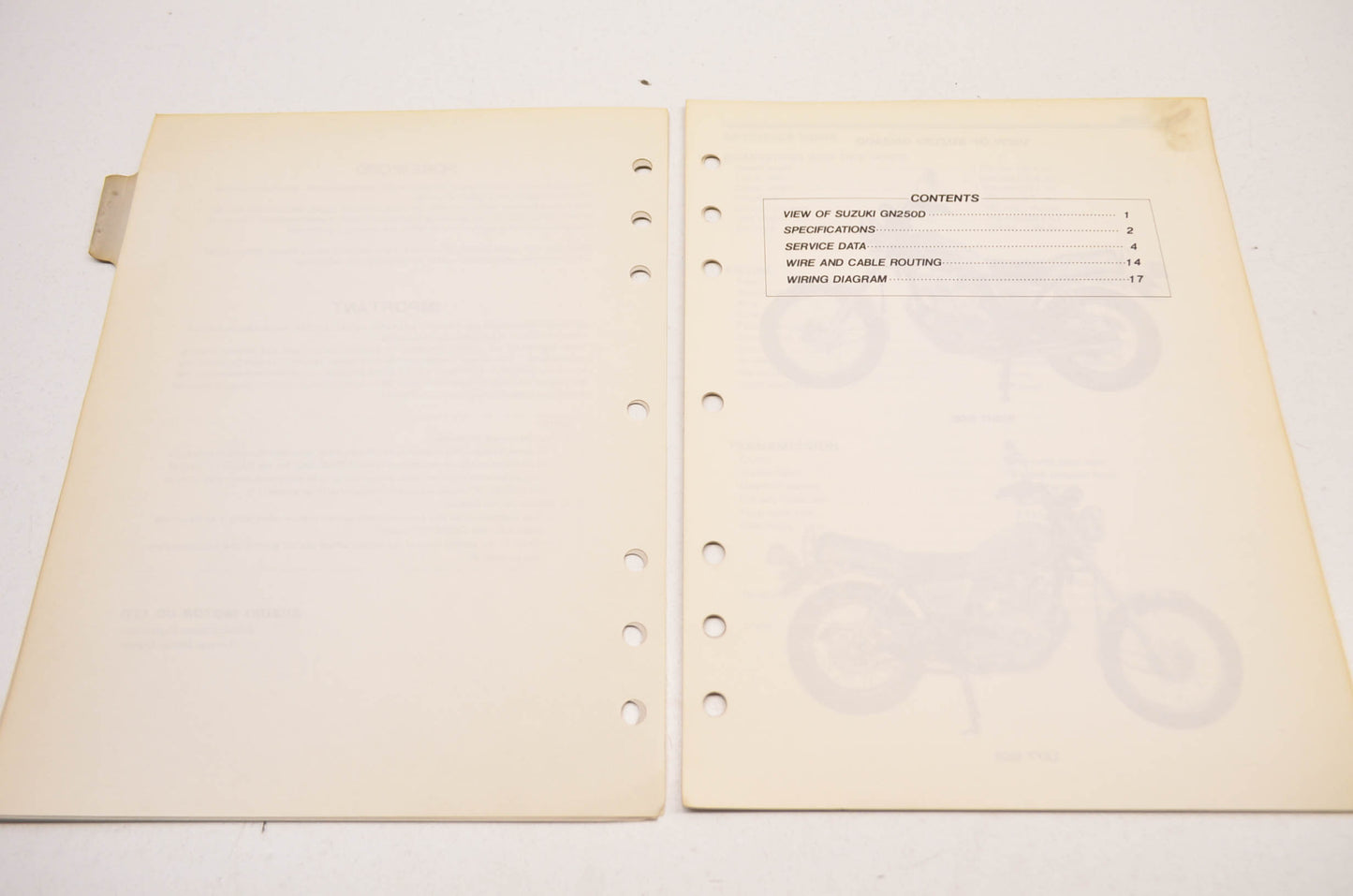 OEM Suzuki 99501-32030-03E GN250 Supplementary Service Manual