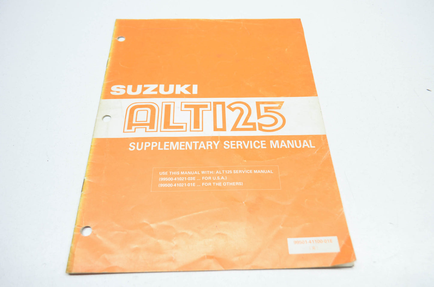 OEM Suzuki 99501-41100-01E ALT125 Supplementary Service Manual