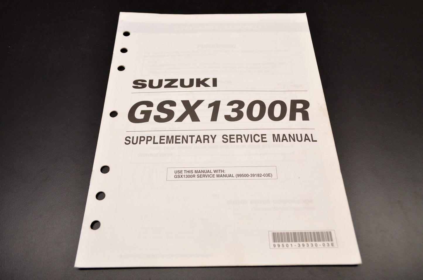OEM Suzuki 99501-39330-03E GSX1300R Supplementary Service Manual