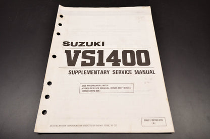 OEM Suzuki 99501-39180-03E VS1400 Supplementary Service Manual