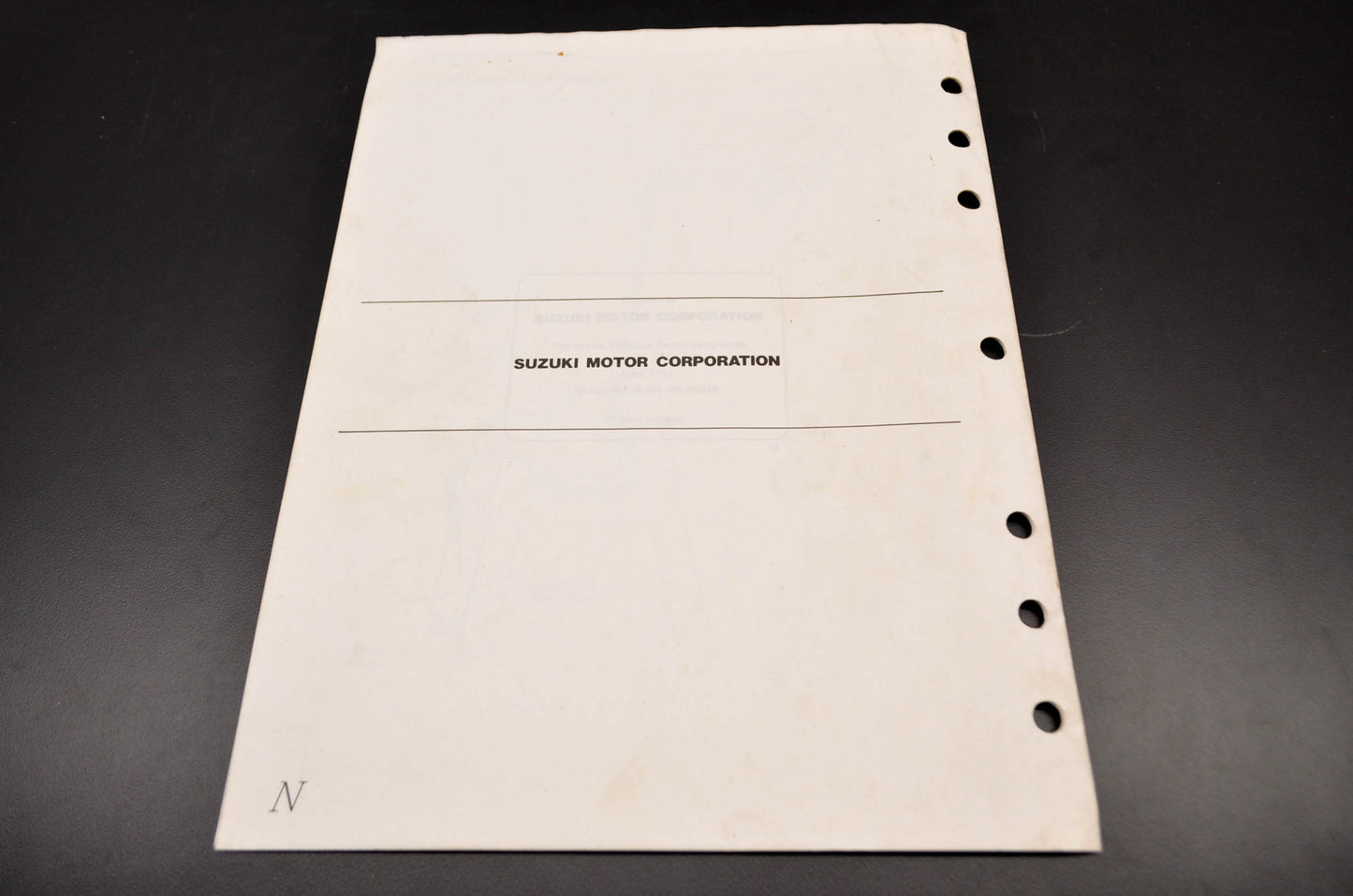 OEM Suzuki 99501-39180-03E VS1400 Supplementary Service Manual