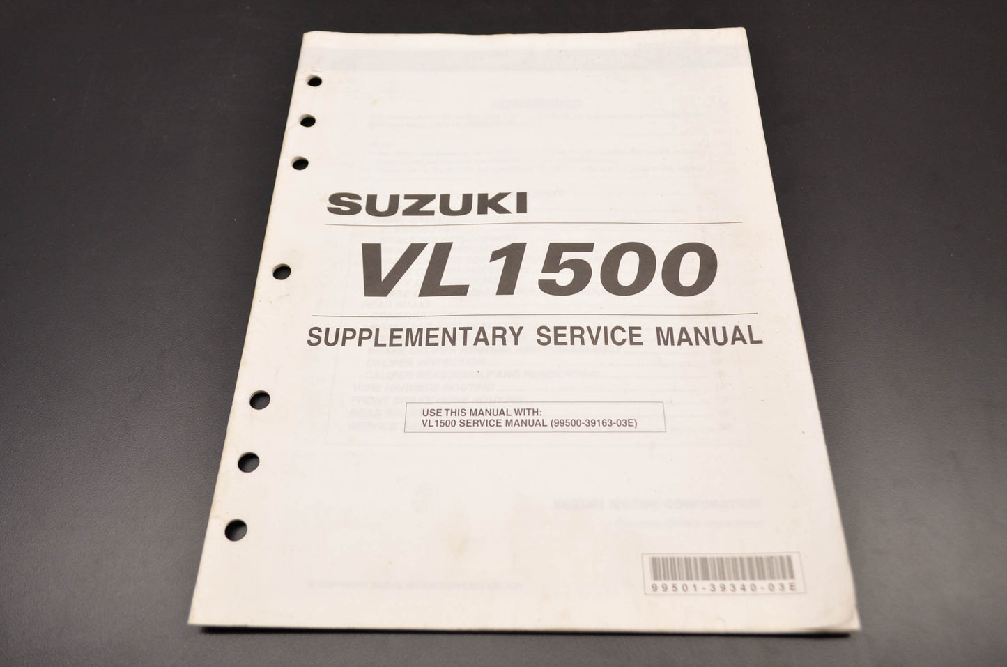OEM Suzuki 99501-39340-03E Service Manual VL1500/C90