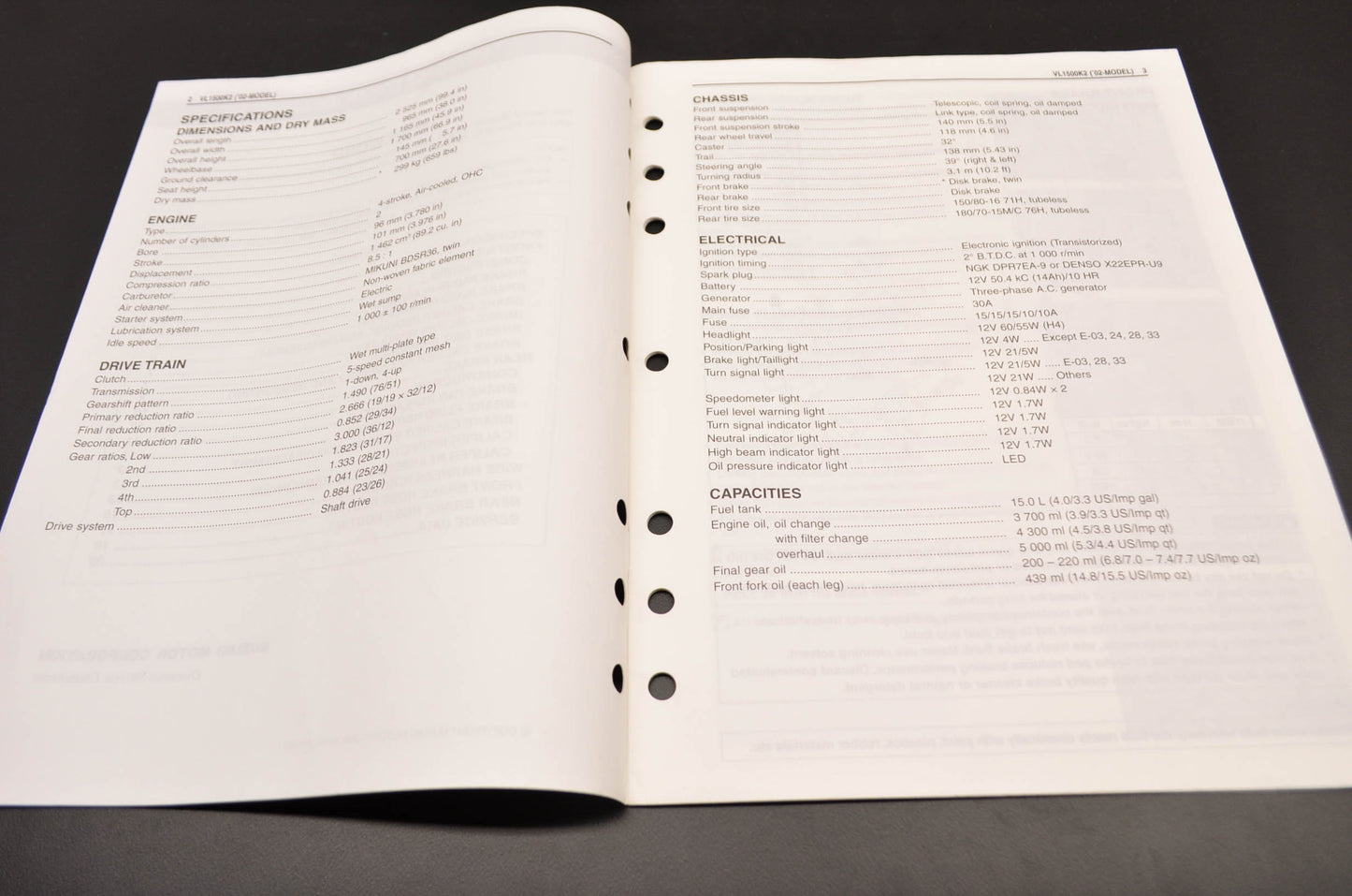 OEM Suzuki 99501-39340-03E Service Manual VL1500/C90