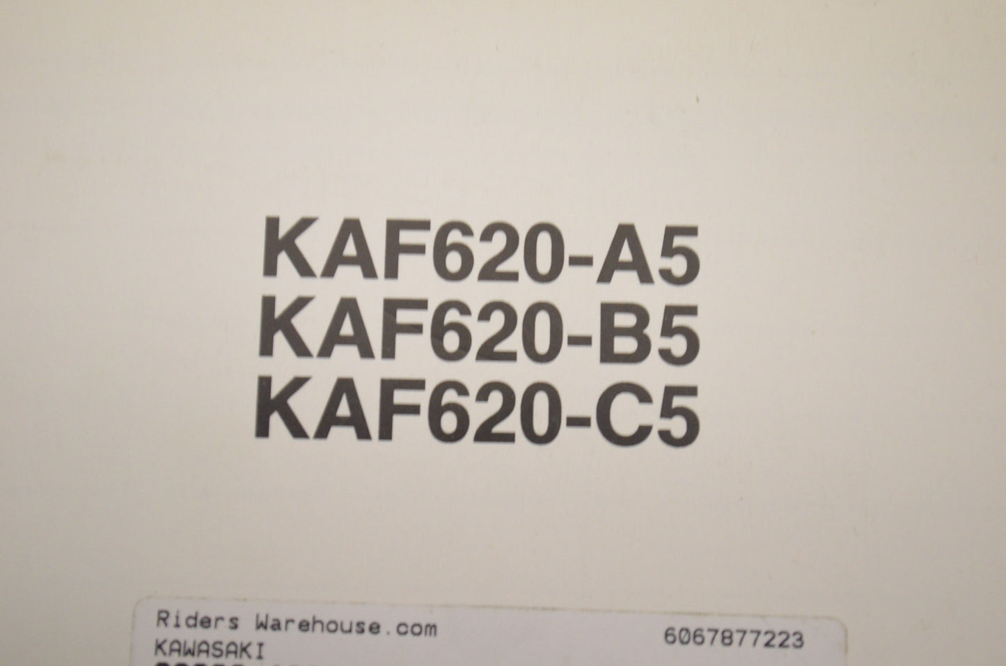 OEM Kawasaki 99920-1891-01 Owner's Manual KAF620A6
