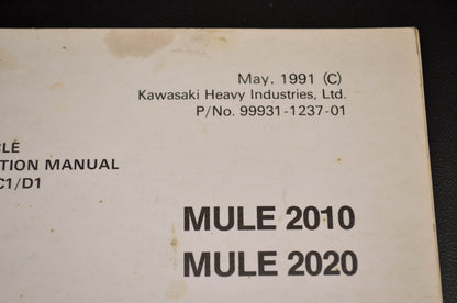 OEM Kawasaki 99931-1237-01 Assembly & Preparation Manual KAF540C1