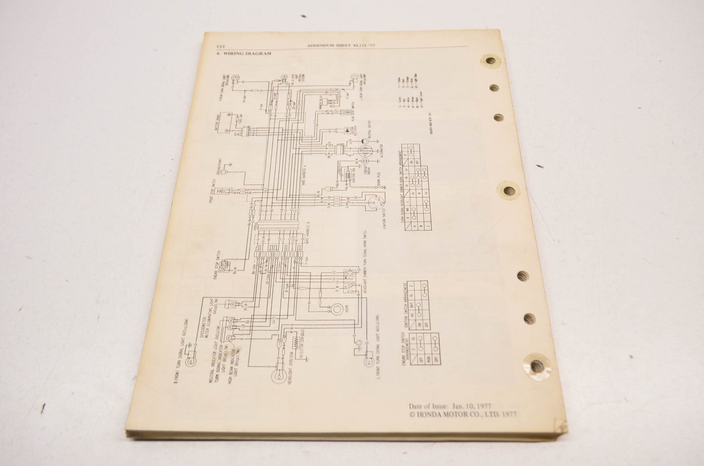 OEM Honda 6136504 XL CT125 Shop Manual