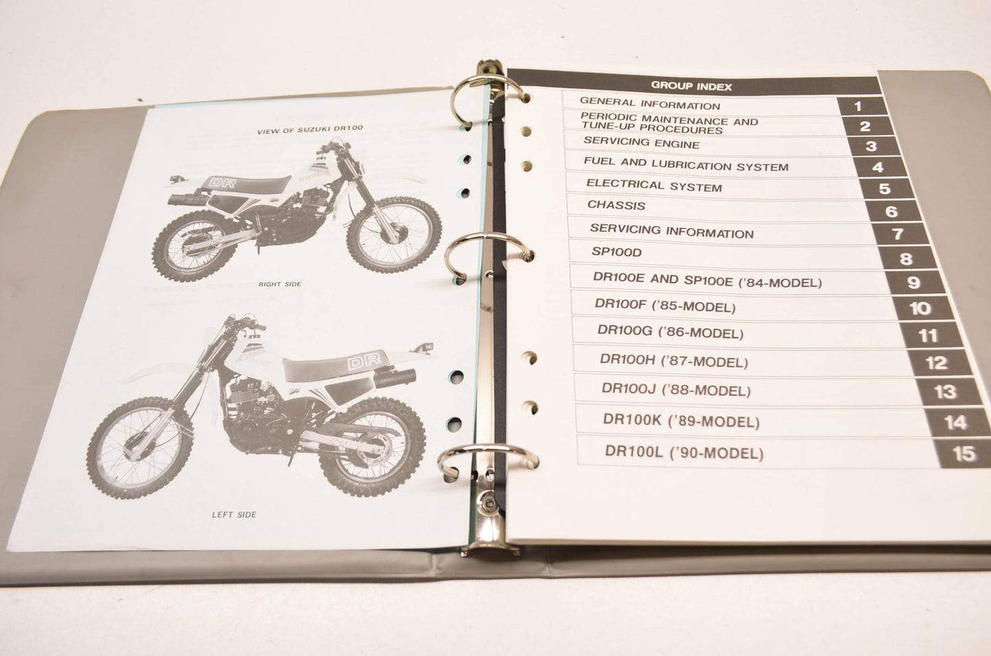OEM Suzuki DR100 Service Manual