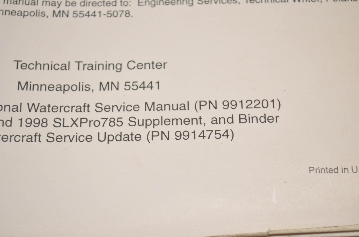 OEM Polaris 92-98 Watercraft Service Manual