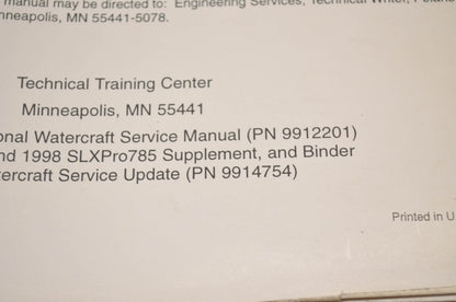 OEM Polaris 92-98 Watercraft Service Manual