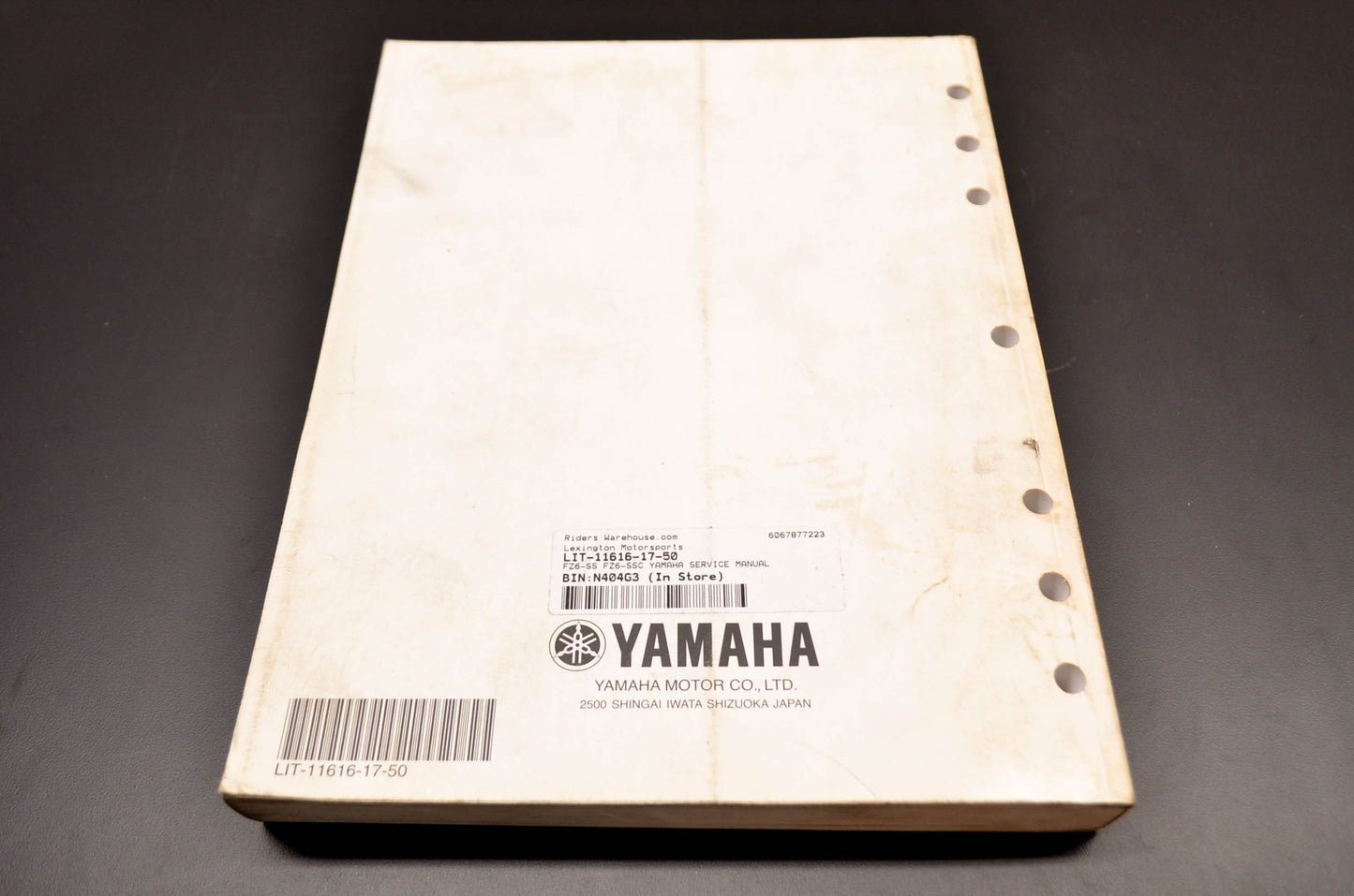 OEM Yamaha LIT-11616-17-50 FZ6-SS(C) Service Manual