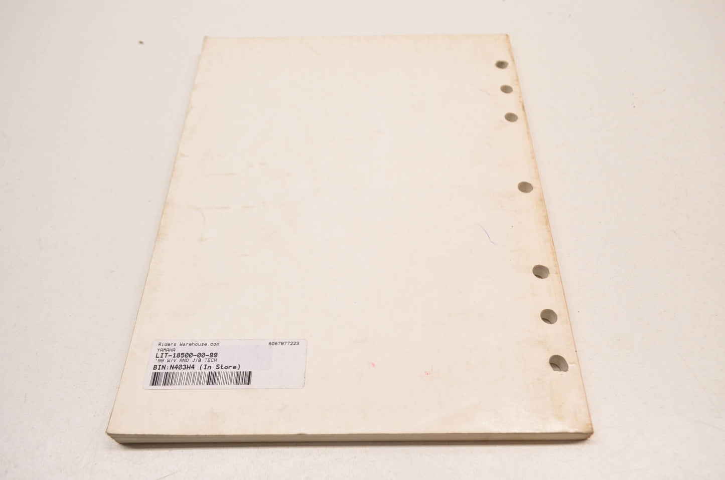 OEM Yamaha LIT-18500-00-99 Technical Update '99 W/V AND J/B