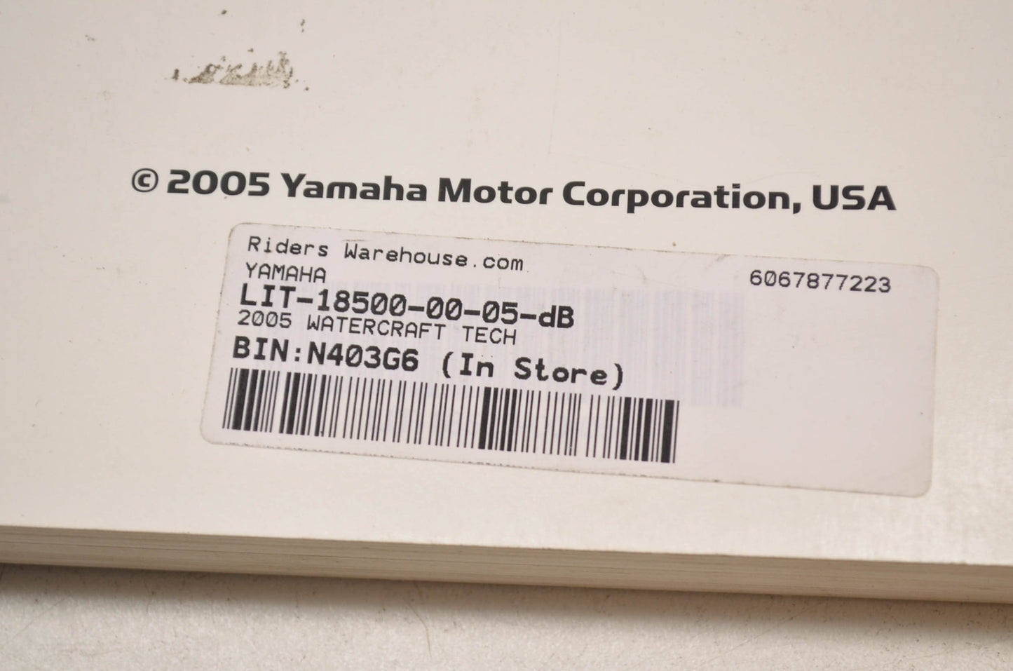 OEM Yamaha LIT-18500-00-05 Technical Update 2005 Watercraft