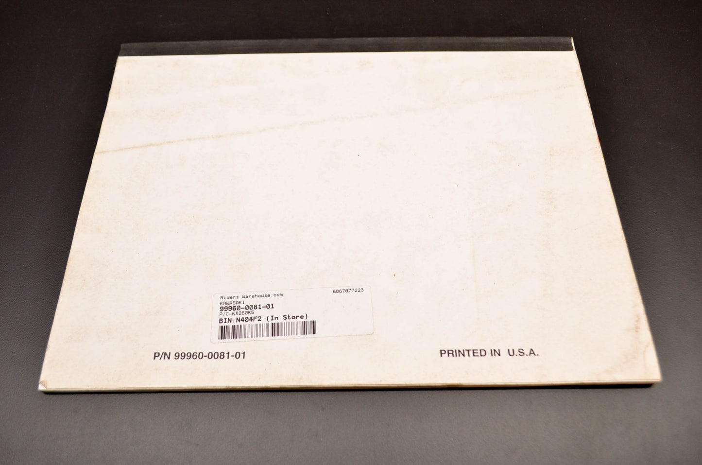 OEM Kawasaki 99960-0081-01 KX250 K5 Parts Catalog