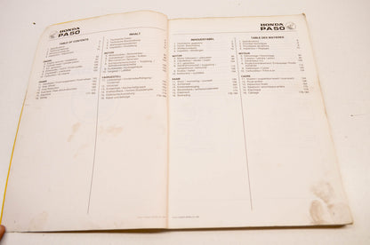 OEM Honda PA50 Shop Manual