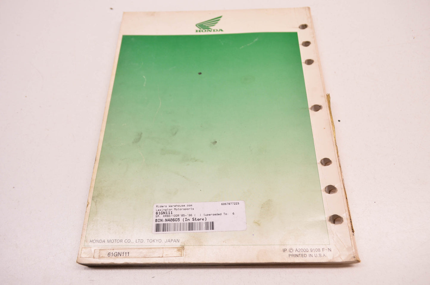 OEM Honda XR80R XR100R Service Manual