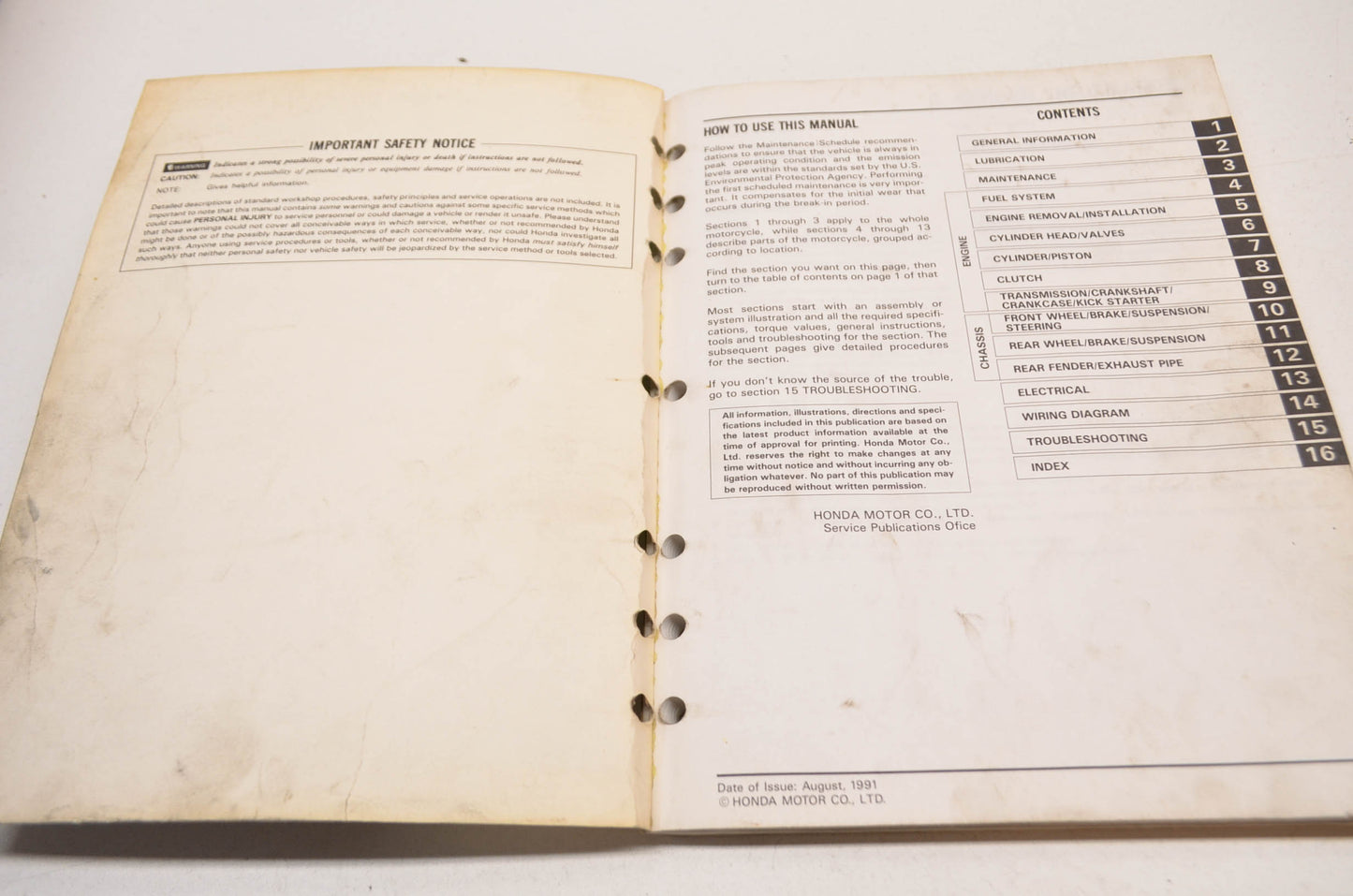 OEM Honda XR80R XR100R Service Manual