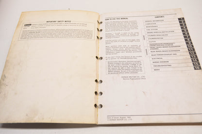 OEM Honda XR80R XR100R Service Manual