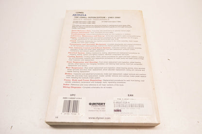 Clymer Honda 700-1000cc Interceptor Service Manual 83-85 700-1000cc Interceptor.