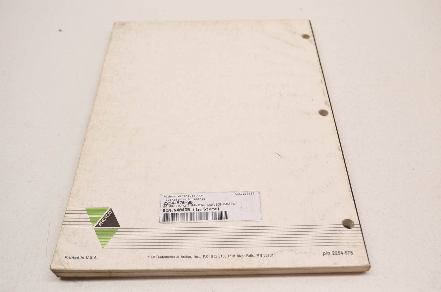 OEM Arctic Cat 2254-576 90 Pantera Service Manual NOS
