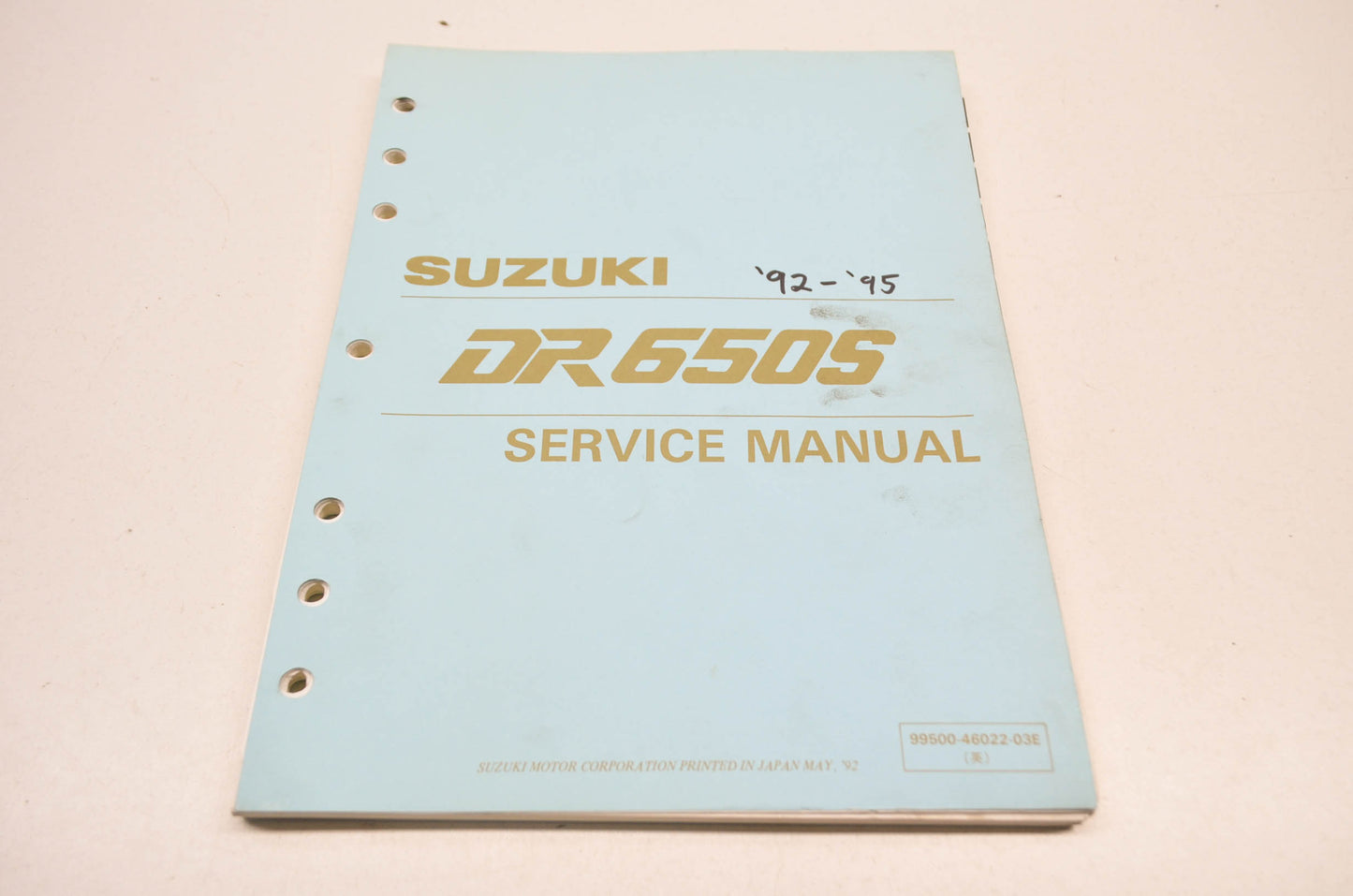 OEM Suzuki 99500-46022-03E DR650S Service Manual