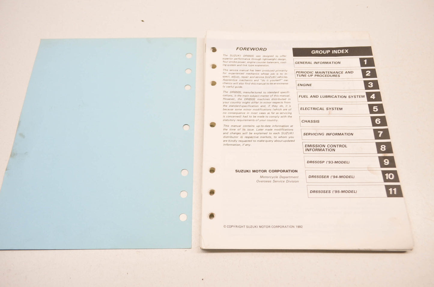 OEM Suzuki 99500-46022-03E DR650S Service Manual