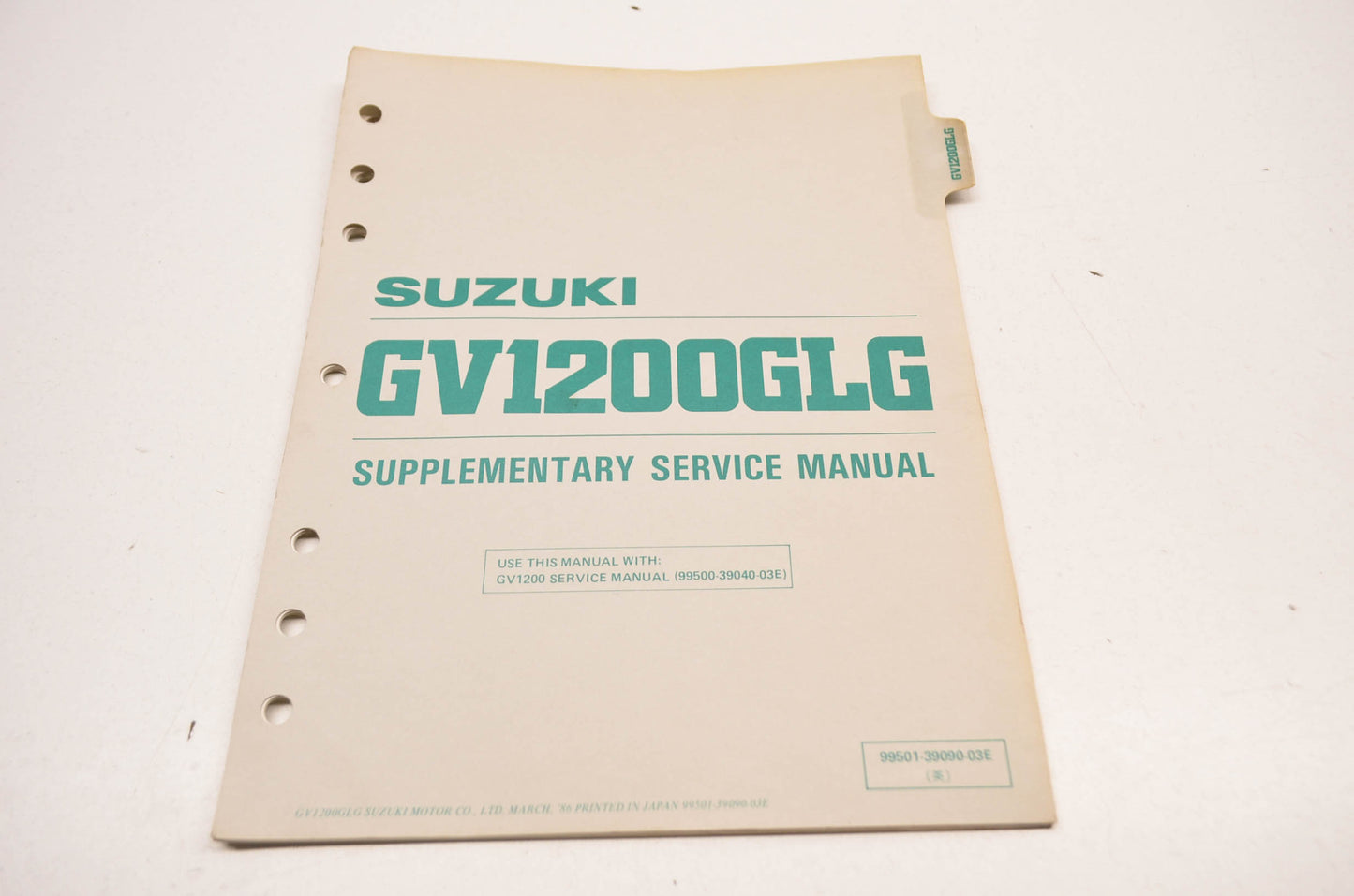 OEM Suzuki 99501-39090-03E GV1200GL Service Manual