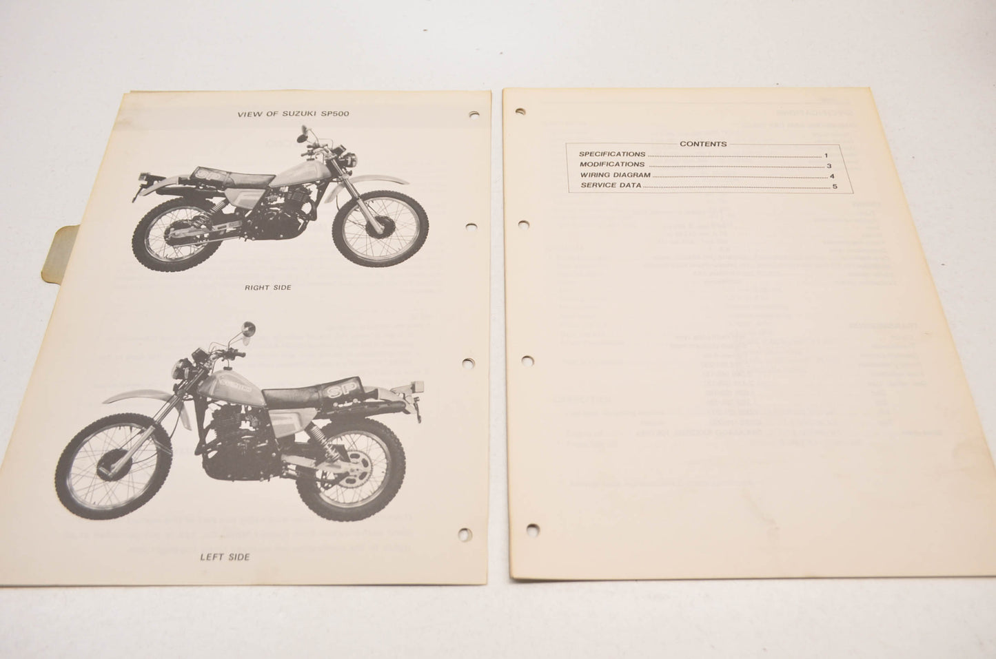 OEM Suzuki 99501-45010-03E SP500 Supplementary Service Manual